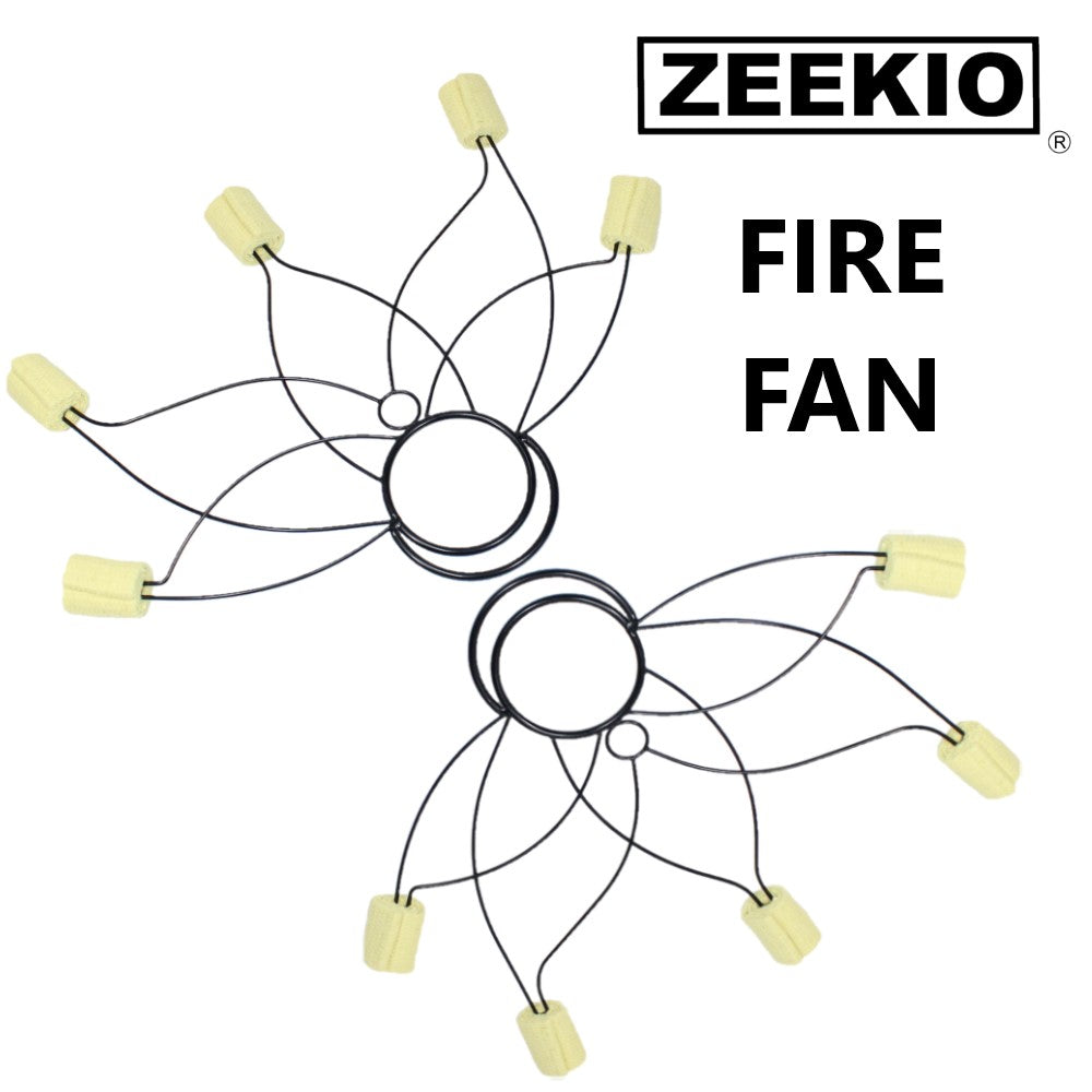 Zeekio Lotus Fire Fan - 5 Wick (50mm) - 1 Pair (Set of 2)