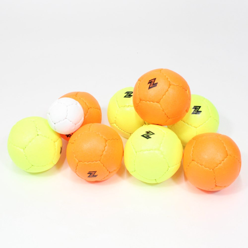 Zeekio Travel Bocce Set - Weather Resistant - Indoor Outdoor- Comes With Nylon and Mesh Adjustable Drawstring Carry Bag! Zeekio