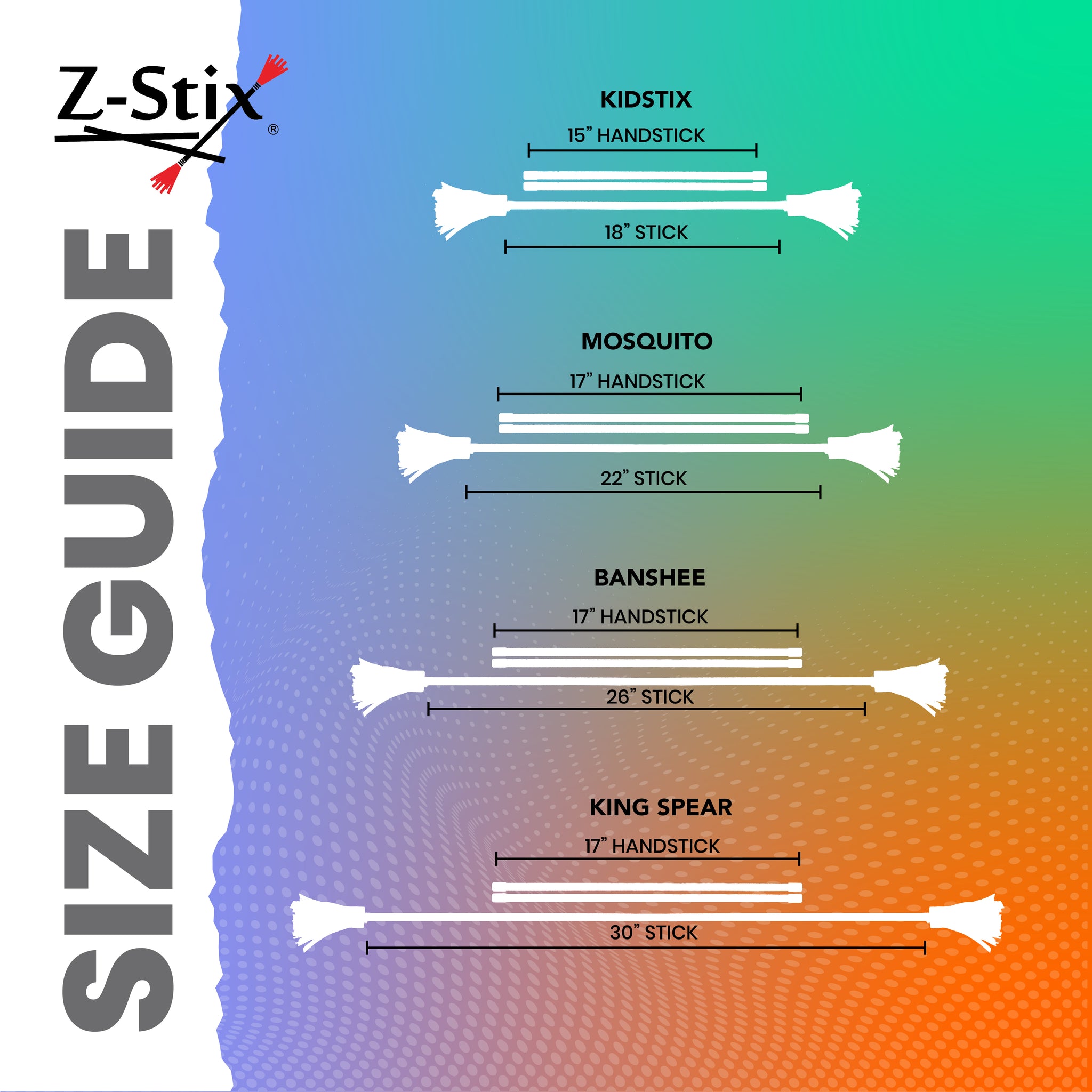 Z-Stix Professional Juggling Flower Sticks-Devil Sticks and 2 Hand Sticks, High Quality, Beginner Friendly - Animal Series Zeekio