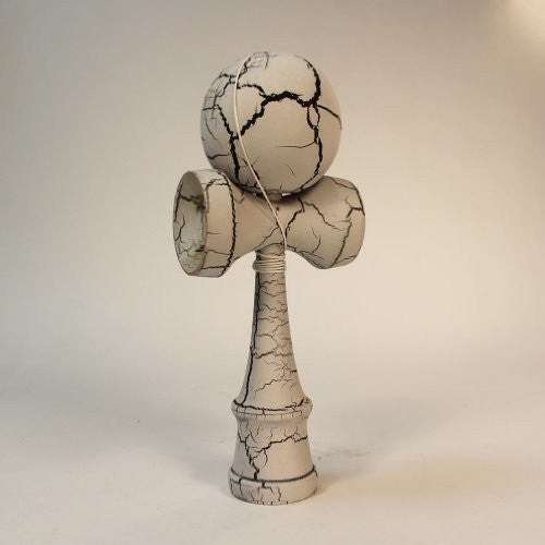 Bahama Kendama Grand Full Crackle - Black over Yellow Gloss Finish