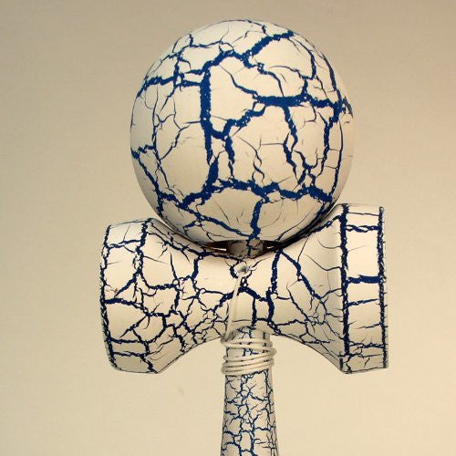 Bahama Kendama Grand Full Crackle - Black over Yellow Gloss Finish