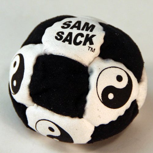 Sam Sack-Series 4-"Yellow Jack" 14 Panel Footbag - Amara Suede -Pellet Fill