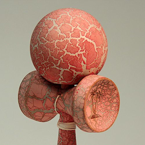 Bahama Kendama Grand Full Crackle - Black over Yellow Gloss Finish