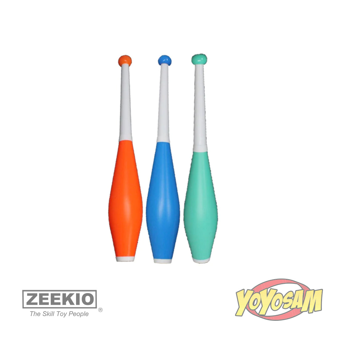 Zeekio Arion Professional Juggling Clubs - Smooth Handle 215g - Set of 3 (Mint Green)