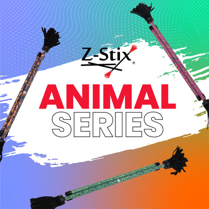 Z-Stix Professional Juggling Flower Sticks-Devil Sticks and 2 Hand Sticks, High Quality, Beginner Friendly - Animal Series Zeekio