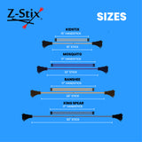 Z-Stix Professional Juggling Flower Sticks/Devil Sticks and 2 Hand Sticks, High Quality, Beginner Friendly - Solid Series Zeekio