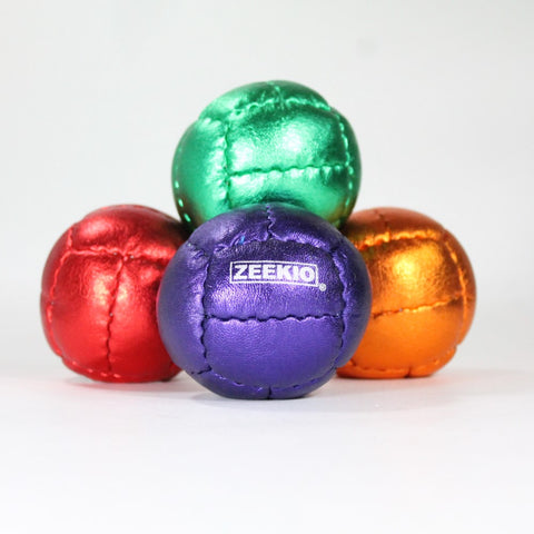 Zeekio Galaxy Juggling Ball - Metallic Series - Premium 12 Panel Leather Ball, 130g, 67mm - (1) Single Ball Zeekio