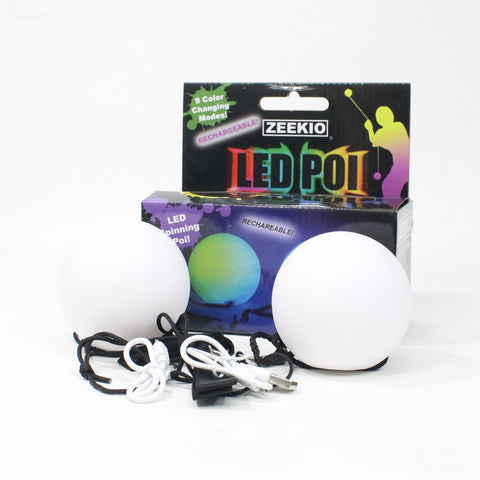 Zeekio Rechargable LED POI - Beginner to Pro - Glow Flow Toy Zeekio