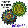 Mougee 16*P Flow Star - 27" Diameter - 16 Point Flow Star - Durable and Vibrant Patterns Mougee