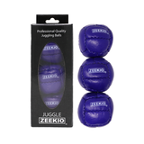 Zeekio Galaxy Juggling Balls - Premium 12 Panel Genuine Leather Balls - 130g - 67mm - Pack of 3 Zeekio
