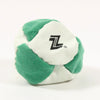 The Barcode Footbag – 8 Panel - Sand filled - Suede Foot Bag by Zeekio