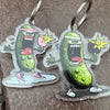 Pickle Monsters Pickleball Key Chains - Stylish Fun and Secure - Set of 2!
