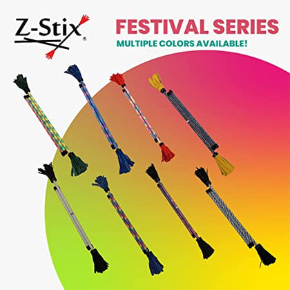 Z-Stix Professional Juggling Flower Sticks-Devil Sticks and 2 Hand Sticks, High Quality, Beginner Friendly - Festival Series Zeekio