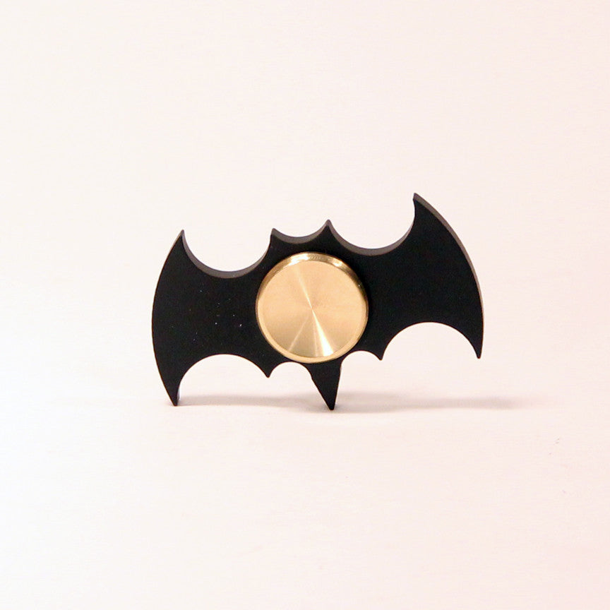 The Bat Fidget Hand Spinner- Steel and Aluminum with Hybrid Bearing- Batman Black