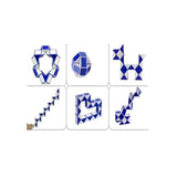 Duncan Serpent Snake Puzzle - Creative Unlimited Twistable Puzzle Shapes (Blue)