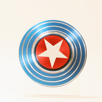 The Captain's Shield Fidget Spinner- American Colors- Creates Optical Illusions!