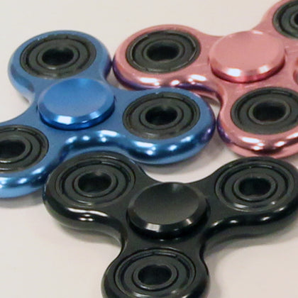 Zeekio Fidget Spinner -Metal Tri-Spinner - Aluminum and Steel - Hybrid Ceramic Bearing