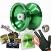 Zeekio Spin Cycle Yo-Yo - Beginner Responsive Beginner Aluminum YoYo - Extra Bearing, Tool, Strings, Glove, Stickers