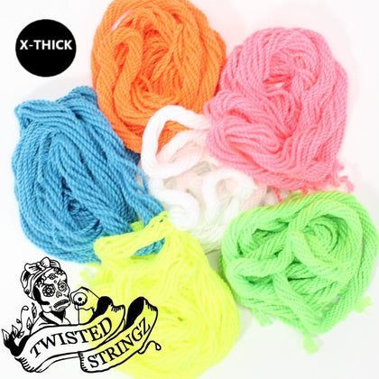 Twisted Stringz Yo-Yo Strings - Polyester - Solid Extra Thick YoYo String - 10 Pack