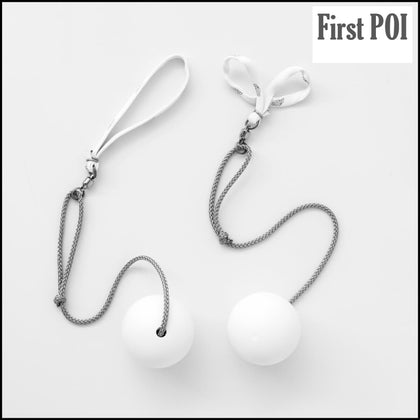 Play Pair of First Poi with 70mm Stage Ball - Loop Handle