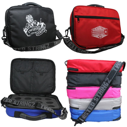 Twisted Stringz Deluxe Yo-Yo Bag - YoYo Carry Case - Holds 12 Yo-Yos- Triple Stitch Shoulder Strap - Double Graphics