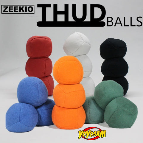 Zeekio Thud Juggling Ball Set - Lightweight 90g Beanbag Ball - Super Soft - Set of Three (3) Zeekio
