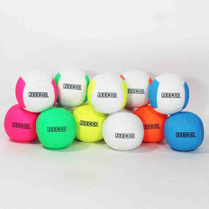 Zeekio Lunar Juggling Balls - 110g Professional UV Reactive 6 Panel Ball - Pack of 3